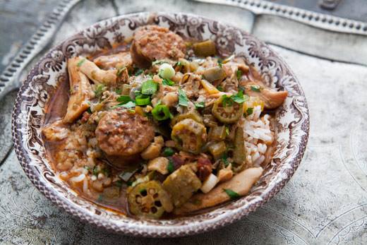 Taste all different kinds of gumbo like this one, featuring okra, sausage, and seafood, at Treme Creole Gumbo Festival. (Photo via Treme Creole Gumbo Festival on Facebook)