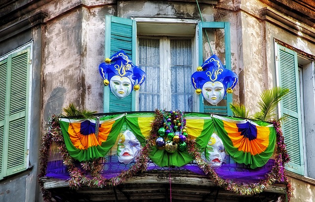 The official Mardi Gras colors of purple, green and gold represent justice, faith and power.