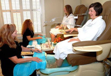get a relaxing pedicure at Spa Aria