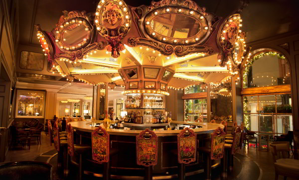 The Carousel Bar & Lounge is the only revolving bar in New Orleans. The 25-seat, circus themed, Merry-Go-Round bar overlooks Royal Street in the heart of the French Quarter.