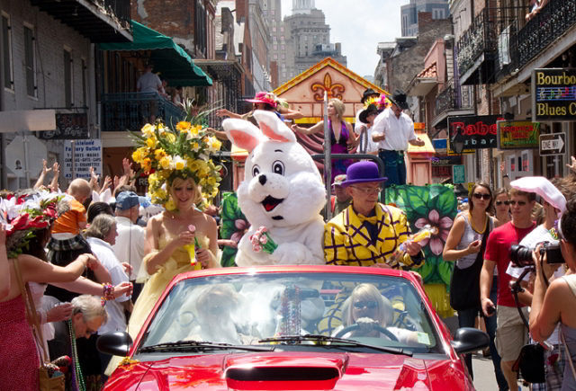 Even Easter in New Orleans is an excuse for a parade. There are 3 to choose from on Easter Sunday! (Photo courtesy Sean Connors)