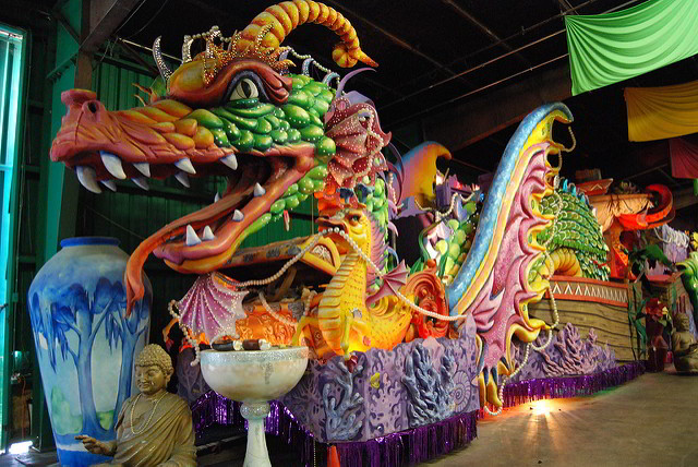 Mardi Gras World features kid-friendly daily tours of their float-making facilities. (Photo credit Paul Mannix)