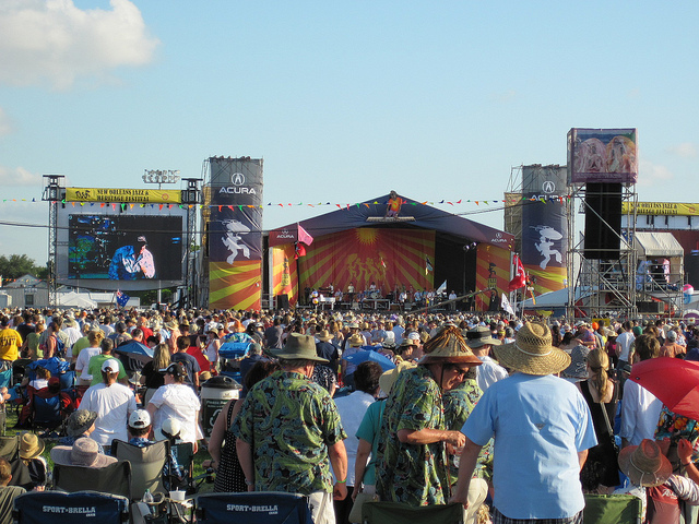 New Orleans Jazz & Heritage Festival spans two weekends of music and fun. (Photo courtesy Flickr user sailn1)