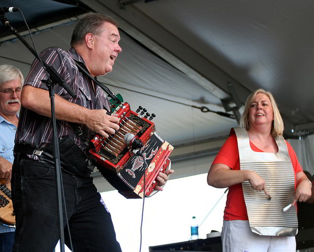 The Louisiana Cajun-Zydeco Festival features Bruce Daigrepont's Cajun Band and many other local favorites. (Photo courtesy Robbie Mendelson, via Flickr)