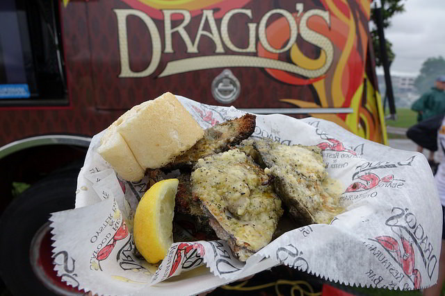 Drago's serves up their famous Charbroiled Oysters at NOLA Oyster Fest. (Photo: Paul Broussard)