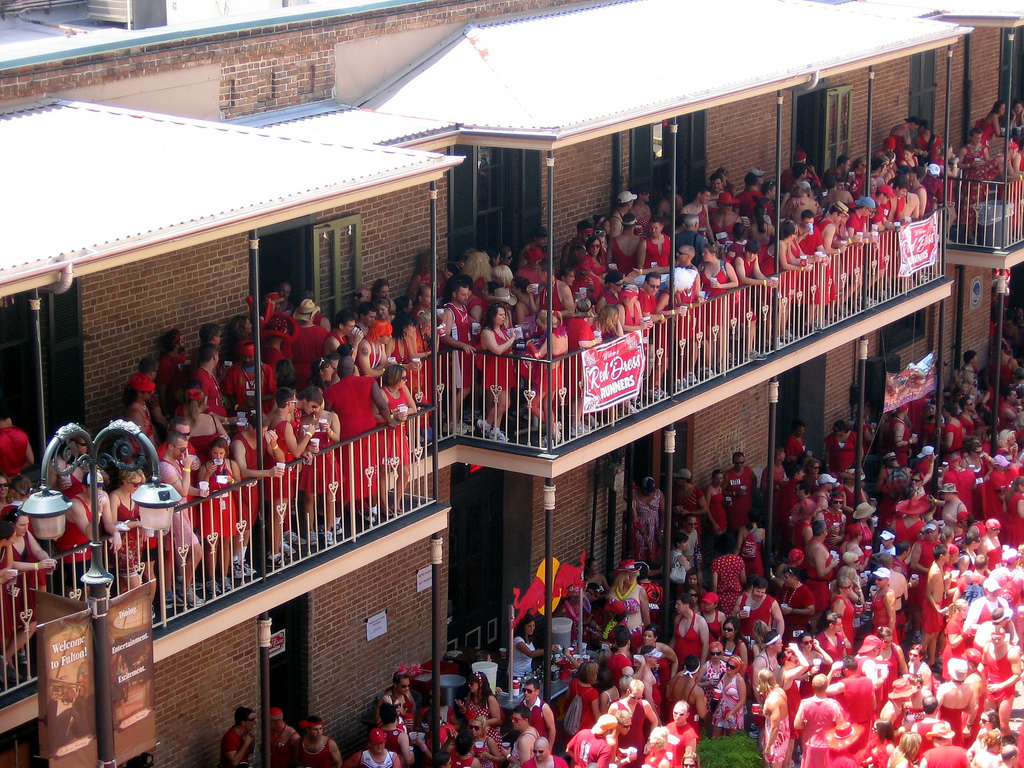 The Red Dress Run is an annual summer event that takes place each August in downtown New Orleans.