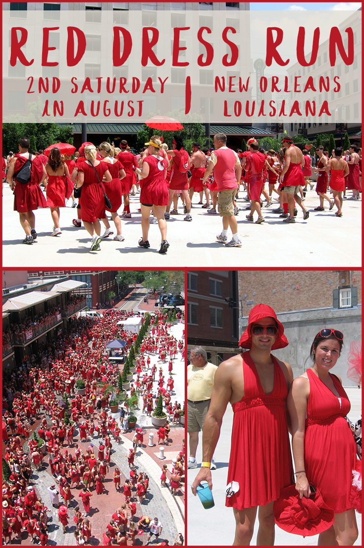 Get your red dresses ready. The annual Red Dress Run happens the second Saturday in August in downtown New Orleans, right around the corner from the Hotel Monteleone!