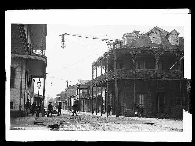 This picture provides a glimpse of the French Quarter somewhere between 1880 and 1897, a period coinciding with the Begere’s visits. (Photo courtesy the Library of Congress)