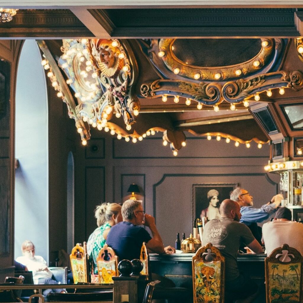 The Carousel Bar & Lounge is the only revolving bar in New Orleans. The 25-seat, circus themed, Merry-Go-Round bar overlooks Royal Street in the heart of the French Quarter.