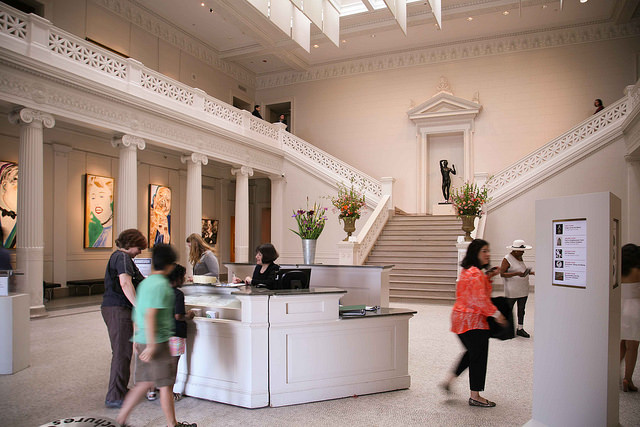 The lobby of the New Orleans Museum of Art buzzes with excitement. (Photo courtesy Flickr user Steven Depolo)