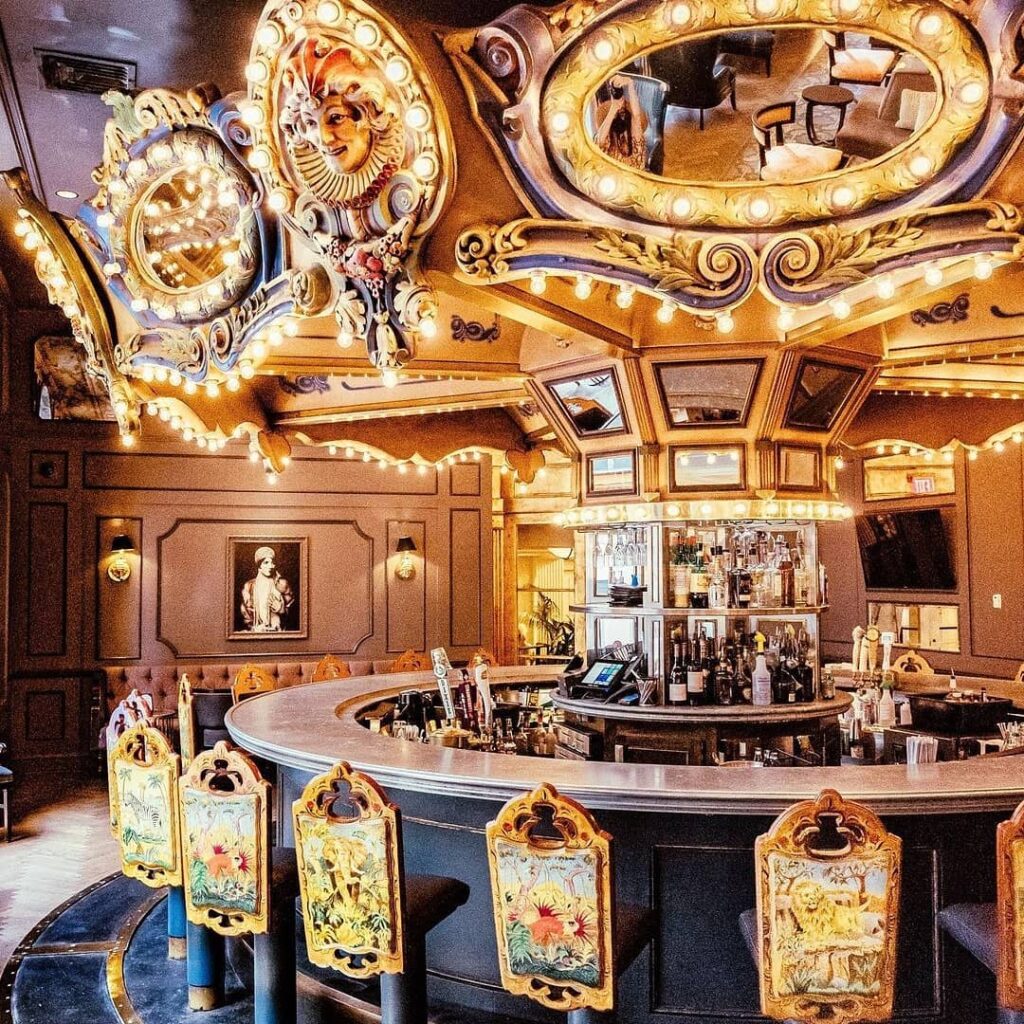 The Carousel Bar, an iconic New Orleans bar located on Royal Street inside Hotel Monteleone.