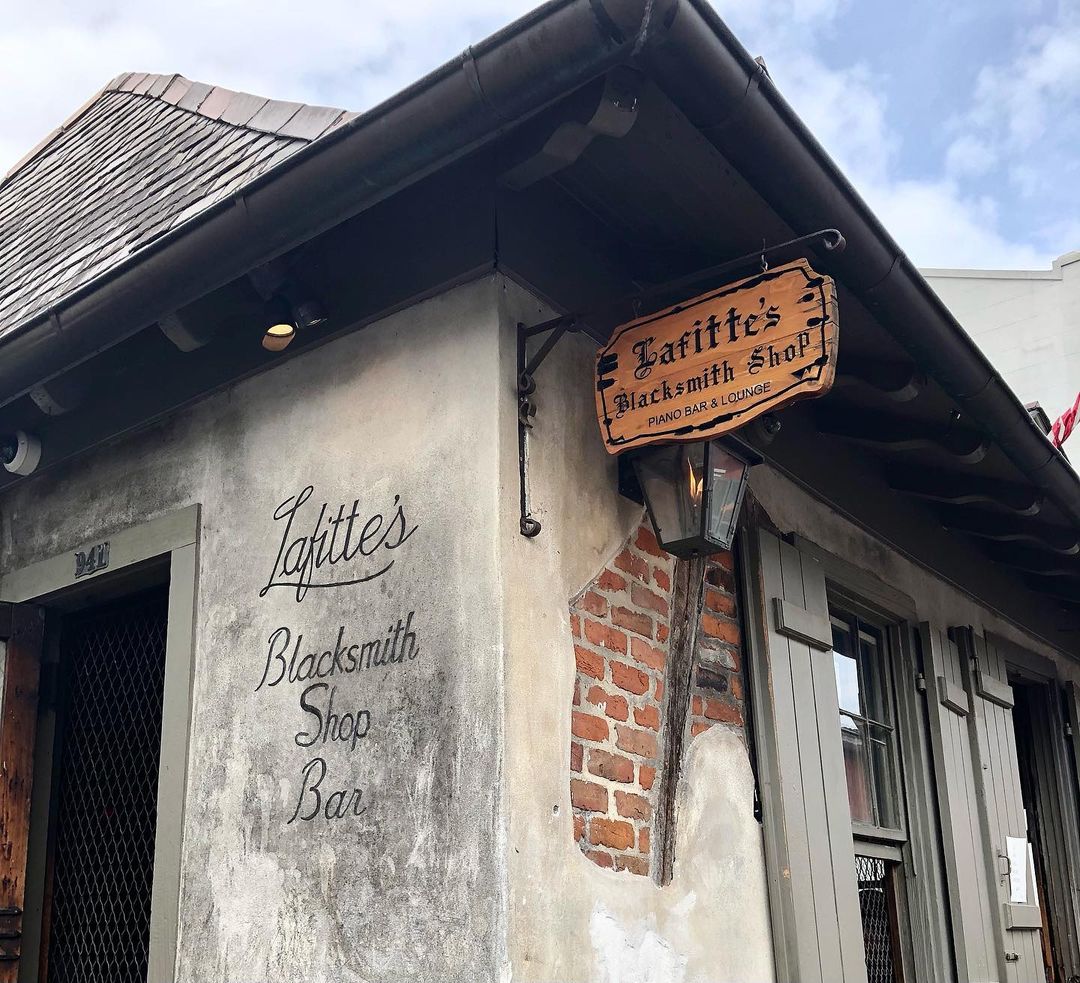 Lafitte's Blacksmith Shop Bar, one of the oldest bars in the country and New Orleans' favorite Bourbon Street bar.