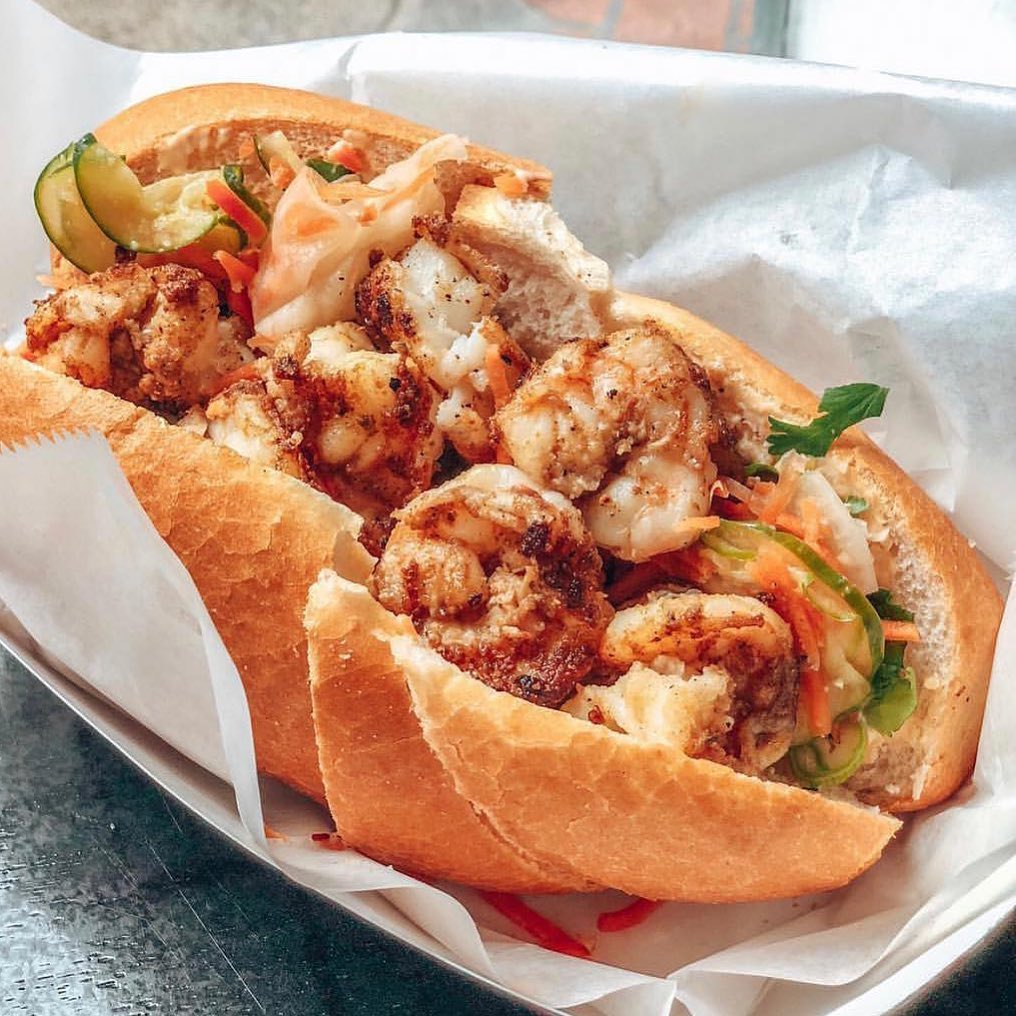 A Po Boy sandwich from Killer Poboys, a beloved NOLA sandwich and delicious meal.
