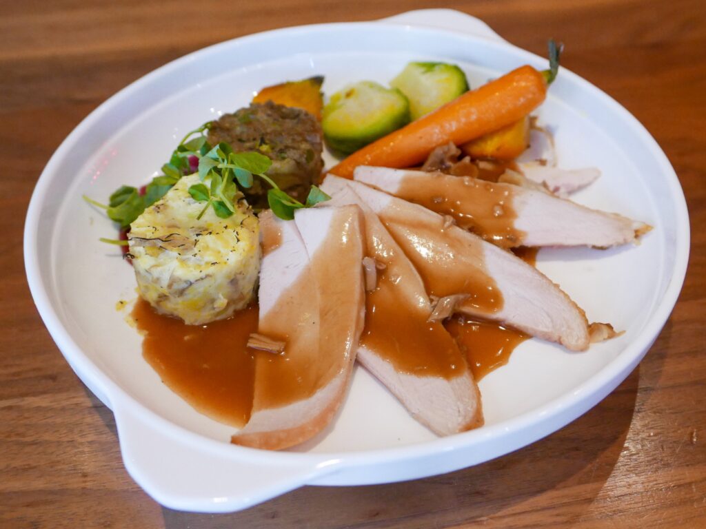 Criollo's Roasted Turkey dish, available this Thanksgiving at Hotel Monteleone.