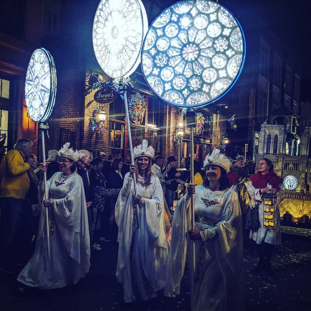 the Joan of Arc parade, a beloved Mardi Gras parade to see in January in New Orleans